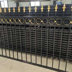 Clôture en acier anti-impact haute résistance, industrielle/résidentielle, nouvelle conception, panneaux de clôture en <span class=keywords><strong>fer</strong></span> forgé galvanisé - Product Image 3