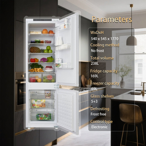 MDRF250WEBI 238L Réfrigérateur <span class=keywords><strong>encastrable</strong></span> sans givre avec panneau numérique Réfrigérateur congélateur à refroidissement rapide multi-débit d'air - Product Image 4