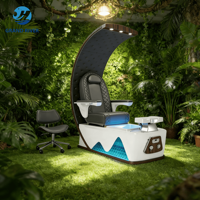Fauteuil Trône Électrique de Luxe Moderne à Bain à Remous pour Massage des Pieds et des Ongles de Spa, Chaises avec Bol pour Manucure et Pédicure pour Salon