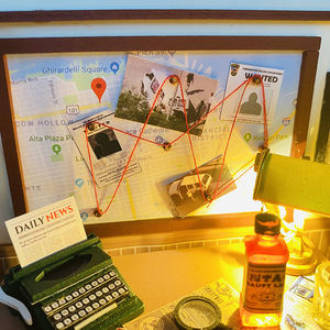 Mini Sihirli Dedektiflik Bürosu Sahnesi DIY Ahşap Küçük Ev Yapı Modeli Yaratıcı El Yapımı 3D Bulmaca 14+ Yaş İçin - Product Image 4