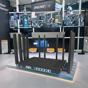<span class=keywords><strong>Router</strong></span> 4G LTE seimbang beban logam hitam, <span class=keywords><strong>Modem</strong></span> nirkabel SIM ganda Wi-Fi 6 fungsi Firewall menampilkan Slot kartu SIM - Product Image 1