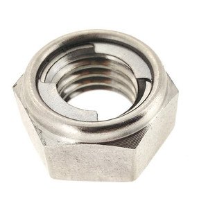 Écrou autobloquant tout métal en acier au carbone galvanisé, écrou hexagonal autobloquant - Product Image 1