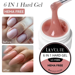 <span class=keywords><strong>LILYCUTE</strong></span> Gel para uñas 6 en 1, etiqueta privada, sin HEMA, sin calor, sin quemaduras, gelatina de camuflaje, extensión de uñas, Gel duro para uñas - Product Image 4