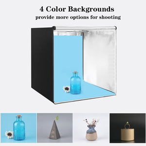 <span class=keywords><strong>Caja</strong></span> <span class=keywords><strong>de</strong></span> <span class=keywords><strong>Luz</strong></span> para Fotografía <span class=keywords><strong>de</strong></span> 80 cm, Kit <span class=keywords><strong>de</strong></span> Estudio Fotográfico en Forma <span class=keywords><strong>de</strong></span> Cubo, Cajas <span class=keywords><strong>de</strong></span> Iluminación LED Profesionales, Softbox con Fondo - Product Image 2
