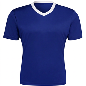 Women V-Neck Short Sleeve Moisture Wicking <b>T</b>-<b>Shirt</b> Solid Black <b>Polyester</b> Regular Fit All Seasons Sport Top - Product Image 3