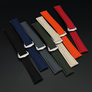 Bracelet de montre sport en caoutchouc FKM respirant à motif tissé à libération rapide pour <span class=keywords><strong>Seiko</strong></span> 18-24 mm - Product Image 1