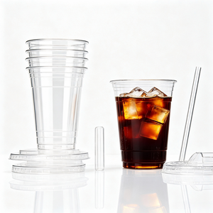 แก้วพลาสติก PP ใสแบบใช้แล้วทิ้ง ขนาด 10oz 12oz 18oz เกรดสำหรับอาหาร สำหรับเครื่องดื่มเย็น มัทฉะ กาแฟ ฝาเรียบ - Product Image 2