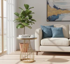 Mesa Consola de Aluminio de Diseño Contemporáneo, Moderna, Minimalista, Duradera y Fácil de Limpiar, Muebles para Sala de Estar, Dormitorio, Hotel - Product Image 2