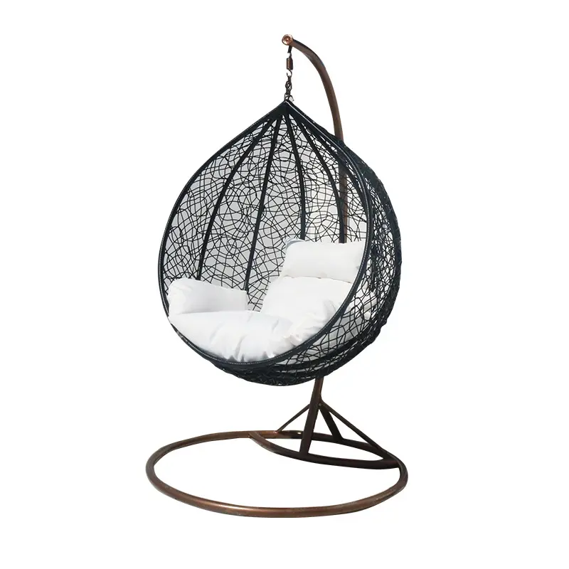 Hot Sale Furniture Hanging metal rattan egg chair swing outdoor garden hammock swing chair for living room