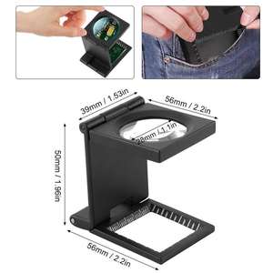 Gelsonlab HSPO-080 10X28mm Mini tres <span class=keywords><strong>10X</strong></span> lupa de aleación de Zinc de lupa de vidrio con escala óptica - Product Image 3