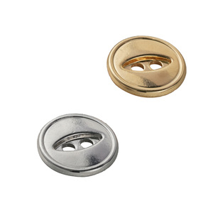 Großhandel 14mm Einfache Runde 2-Loch-Knöpfe Glatte Metallknöpfe Dekoration Kleidung Manschettenknöpfe Kragenknöpfe für Accessoires - Product Image 6