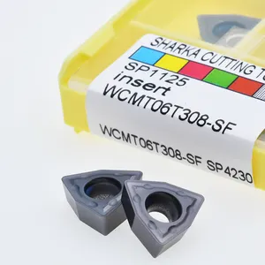 Fabricação Tungsten Carbide Face Milling Inserts Turning Cermet Ferramentas WCMT06T3 u broca para ferramenta Torno cnc