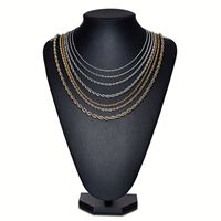Collier à maillons torsadés 2-5 mm en acier inoxydable 316L, plaqué or multi-couches, chaîne corde classique pour homme, taille personnalisable