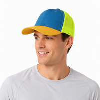Casquette Trucker 6 Panneaux en Gros d'Usine, Logo Brodé Personnalisé 3 Tons, Visière Courbée Designer, Gorras, Chapeau Trucker à Dos en Maille