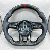 Volant de voiture en fibre de carbone rouge, très demandé pour Audi S7 RS3 RS4 RS5 RS6 R8 B8 B9 A3 A4 A5 A6 A7 C7 S3 S4 S5 TT TTRS