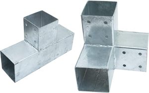 Poteaux de <span class=keywords><strong>bois</strong></span> carrés en acier galvanisé à chaud <span class=keywords><strong>Ancrage</strong></span> pour carports Clôtures Poteaux de porte Base et support - Product Image 3