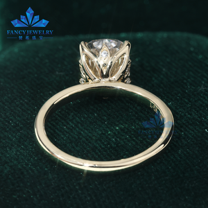 <span class=keywords><strong>Anillo</strong></span> <span class=keywords><strong>de</strong></span> Compromiso para <span class=keywords><strong>Mujer</strong></span> con Diamante Cultivado en Laboratorio, Corte Cojín, 1-5 Quilates, <span class=keywords><strong>Oro</strong></span> Amarillo <span class=keywords><strong>de</strong></span> 10K, 14K o 18K, Romántico, con Certificado IGI, CVD, HPHT - Product Image 3