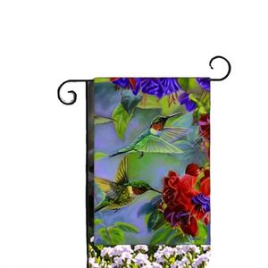 ธงสวนรูปนกแบบกำหนดเอง, ธงต้อนรับสำหรับสนามหญ้าทำจากโพลีเอสเตอร์สองชั้น - Product Image 5