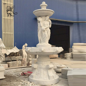 BLVE Design moderno decorativo intagliato a mano in pietra naturale fontana <span class=keywords><strong>da</strong></span> <span class=keywords><strong>giardino</strong></span> a 3 livelli fontane in marmo per esterni - Product Image 6