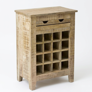 Soporte para botellas de vino de hierro y madera de mango macizo con nuevo diseño, cajón separado para el hogar, Hotel, Bar, restaurante, gabinetes de Bar - Product Image 1