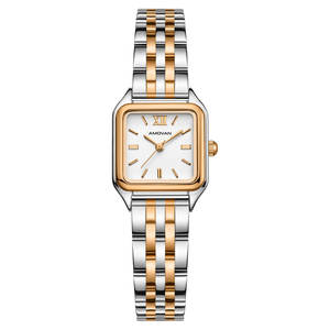 AMOVAN <span class=keywords><strong>Orologio</strong></span> <span class=keywords><strong>da</strong></span> Donna in Acciaio Inossidabile Oro e Verde, Quadrante con Numeri Romani, Cassa Rettangolare, Stile <span class=keywords><strong>Vintage</strong></span> - Product Image 5