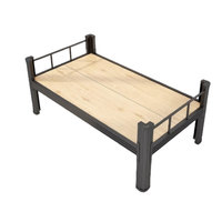 Lit simple en métal de haute qualité structure démontable meubles de chambre à coucher en acier moderne maison hôtel école pour étudiant adulte