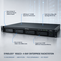 Server Penyimpanan Data 4-Bay Nas Storage Server RackStation RS822+/ RS822RP+ (Tanpa Disk)