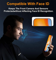 Pelindung Layar Privasi 360 Derajat Kaca Tempered Anti Spy 4 Arah 2.5D 0.33mm untuk iPhone 18 17 16 15 14 13