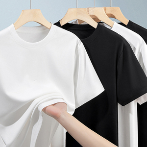 <span class=keywords><strong>T</strong></span>-shirts en coton haut de gamme, col rond, manches courtes, pour homme, usage quotidien, coton Pima, taille <span class=keywords><strong>4XL</strong></span> et plus - Product Image 2