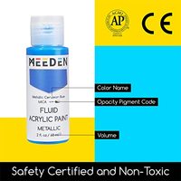 MEEDEN 60ml En Gros Métallique Acrylique Pour Texture Peinture Couleur Ensemble pour Fluid Bear