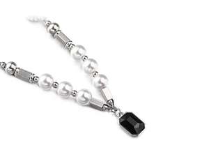 Nouvelle mode Collier de perles en acier inoxydable avec chaîne de perles en ABS pour hommes personnalisé prêt à expédier - Product Image 5