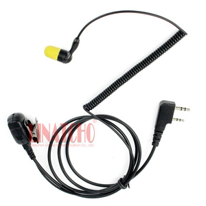 マイク<span class=keywords><strong>PTT</strong></span>付き2ピントランシーバーイヤホンソフトイエローイヤープラグ - Product Image 2