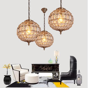 JYLIGHTING レトロヴィンテージロイヤルエンパイアボールスタイル大型LEDクリスタルモダンシャンデリアランプルストルライトガラスペンダントライト - Product Image 5