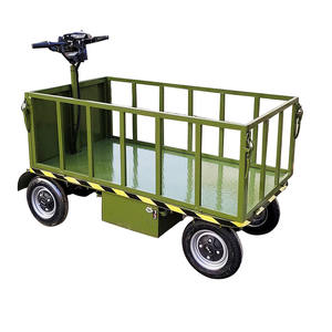 Nieuwste ontwerp elektrische transportkar elektrische vierwielige vlakke wagen rijden op de elektrische vlakke wagen achteruit - Product Image 1