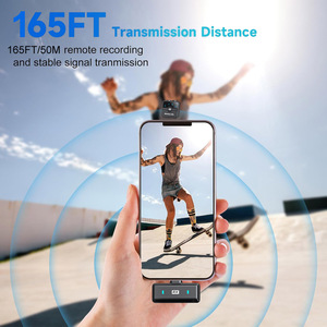 2-Trong-1 Không Dây Lavalier Microphone Cho iPhone/Android | 3 Chế Độ, 100M Phạm Vi, DSP Tiếng Ồn Hủy Bỏ Clip Mic Với Sạc Trường Hợp - Product Image 5