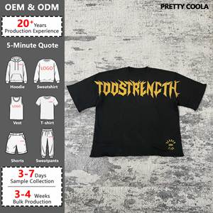 MT1801 T-shirt casual estiva streetwear in cotone 100% a nido d'ape a manica corta, tinta unita oversize, con <span class=keywords><strong>stampa</strong></span> <span class=keywords><strong>digitale</strong></span> - Product Image 1