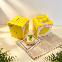 Boîte à gâteau pliable avec fenêtre, boîte en papier de qualité alimentaire avec fenêtre transparente en PET, emballage de boulangerie OEM pour dessert, pâtisserie, biscuits, cadeau