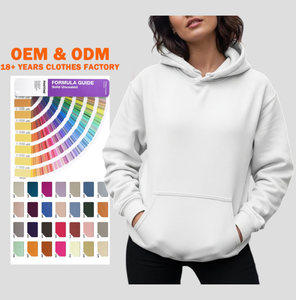 Sweats à capuche pour femmes de haute qualité, vente en gros, logo personnalisé, épaules tombantes, broderie, sweats à capuche surdimensionnés - Product Image 1