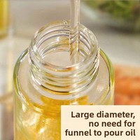 Botol Minyak/Bumbu Kaca Borosilikat Tinggi Grosir Desain Minimalis Modern Tekanan Injeksi Bahan Bakar Kapasitas 201-300ml 200g