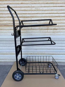 Horshi Nouvelle Arrivée Tack Cart avec Porte-Selle Portable Tack Trolley Idéal pour Transporter <span class=keywords><strong>Cheval</strong></span> Tack et Équipement - Product Image 2