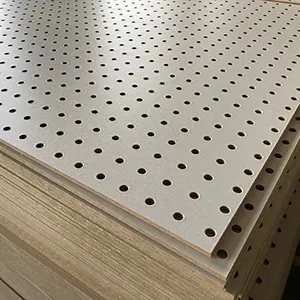 JIAMUJIA langit-langit dan panel dinding gelang kayu berdiri gantung modern papan pegboard kayu papan pasak