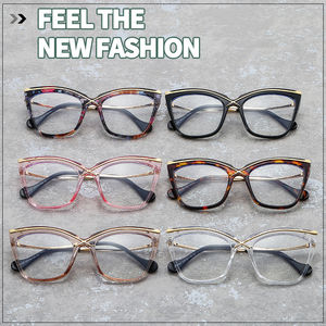 X Shero Titanium Montures <span class=keywords><strong>de</strong></span> lunettes pour femmes Blue Cat Eye Bead Twist Online Monturas <span class=keywords><strong>De</strong></span> Lentes Machine-Made Beaded Head Stepper - Product Image 5