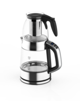 Bouilloire électrique turque 1,2 L 2-en-1 avec contrôle de la température et infuseur à thé