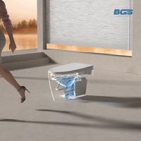 Toilette Bidet Intelligente Moderne CUPC Monobloc avec Couvercle à Ouverture Automatique, Chasse d'eau par Capteur, Siège Chauffant, Buse Oscillante, Télécommande, Céramique