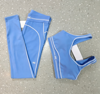 Échantillons OEM de haute qualité - Ensemble de vêtements de yoga pour femmes, respirant, écologique, deux pièces, leggings de fitness et soutien-gorge de sport, séchage rapide