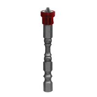 Embout de tournevis magnétique PH2 à haute dureté, tête cruciforme, avec anneau de maintien hexagonal de 1/4 pouce pour perceuse électrique et travaux d'entretien domestique