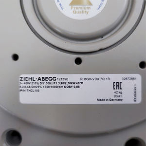 Ventilateurs centrifuges de refroidissement ZIEHL-ABEGG 230V RH63M-VDK.7Q.1R pour la dissipation de la chaleur et la ventilation des armoires de commande électriques - Product Image 2