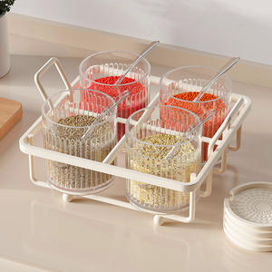 ชุดกระปุกใส่เครื่องเทศสำหรับวางบนเคาน์เตอร์ พร้อมฝาปิดสุญญากาศ มองเห็นได้ชัดเจน ปลอดภัยสำหรับเครื่องล้างจาน ฝาพลาสติกเกรดอาหาร ขนาด M - Product Image 3