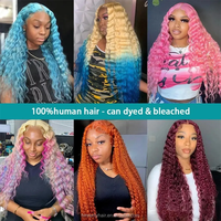 Cheveux Humains Vierges Brésiliens 30 Pouces HD Transparent Top Glueless Élastique pour Perruque Arc-en-ciel 100% Naturels Non Transformés – Le Meilleur Choix