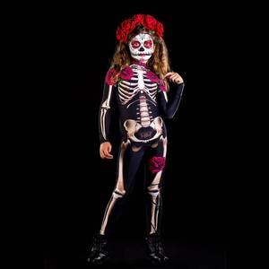 Costume d'Halloween pour enfants et adultes, squelette effrayant, combinaison de crâne, fête de carnaval, costume parent-enfant - Product Image 6